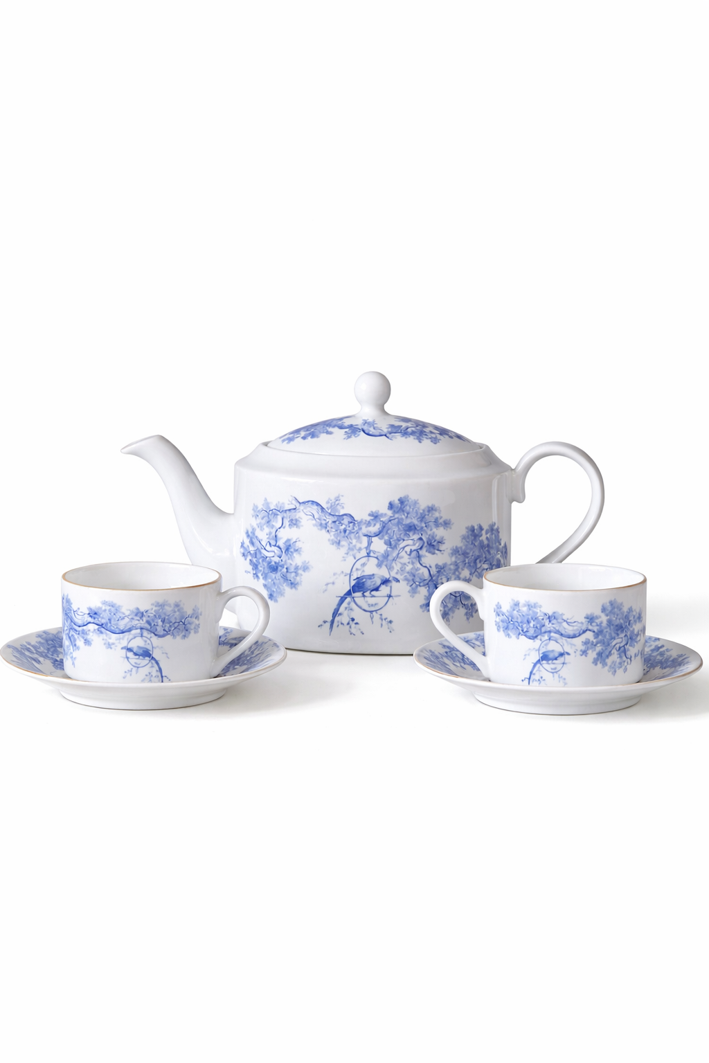 Toile de Jouy Tea-For-Two set ''Castlebird''