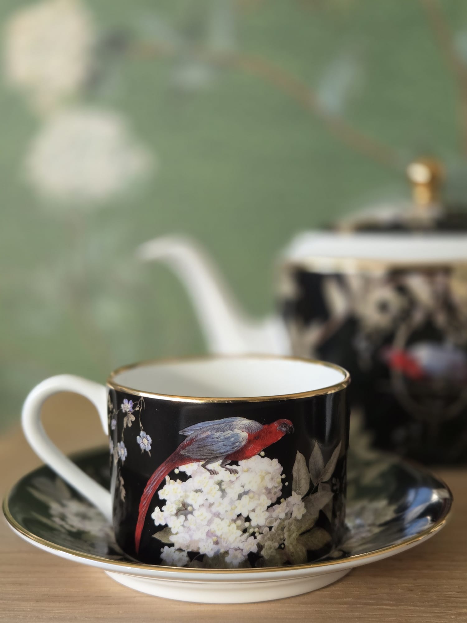 TEA-FOR-TWO  SET "ORIENT" IN BLACK